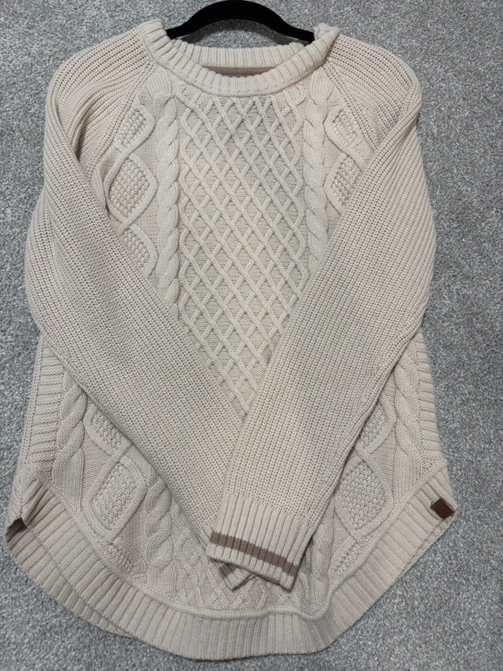 Roots Cream Cable Crewneck Sweater
